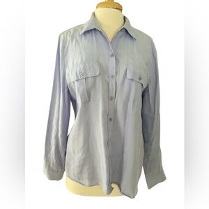 Chicos Women's Light Blue Button-Up Shirt